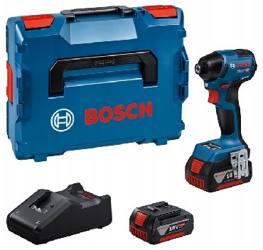 Akumulatorowa zakrtarka udarowa Bosch GDR 18V-220 C - 2 akumulatory 18V/5.0Ah + L-BOXX