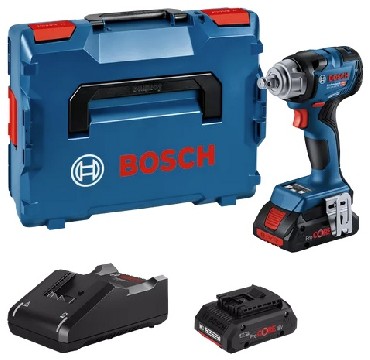 Akumulatorowa zakrtarka udarowa Bosch GDS 18V-330 HC - 2 akumulatory ProCore 18V/4.0Ah + L-BOXX