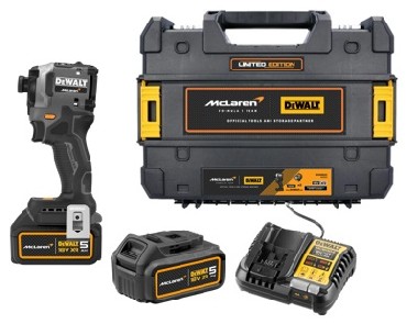 Akumulatorowa zakrętarka udarowa DeWalt DCF85MP2T BRUSHLESS - 2 akumulatory 18V/5.0Ah McLaren F1 TEAM