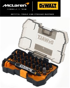 Zestaw bitw DeWalt ToughCase+ /TSTAK - bity EXTREME z uchwytem - 32 sztuk McLaren F1 TEAM