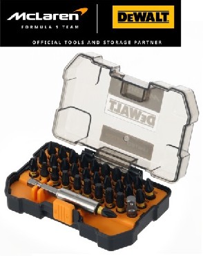 Zestaw bitw DeWalt ToughCase+ /TSTAK - bity z uchwytem EXTREME - 32 sztuk McLaren F1 TEAM
