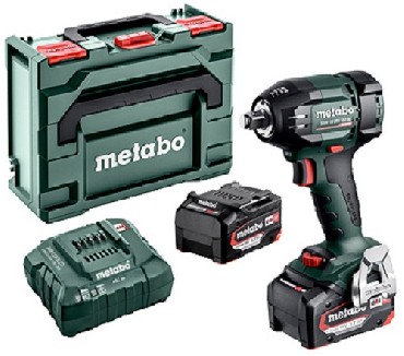 Akumulatorowy klucz udarowy Metabo SSW 18 LTX 550 BL - 2 akumulatory Li-Power 18V/5.2Ah + metaBOX