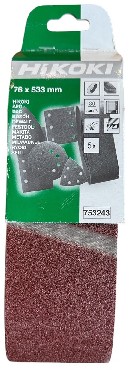 Tama szlifierska HiKOKI (dawniej Hitachi) Tamy szlifierskie 76x533mm P80 - 5 sztuk