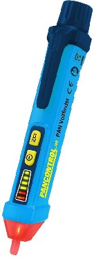 Universalny pr�bnik napi�� PANCONTROL Tester napi�cia bezkontaktowy PAN VOLTFINDER z 3-stopniowym wska�nikiem LED 12-1000 V AC latarka