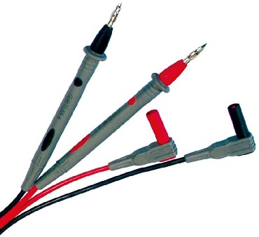 Przew�d pomiarowy PANCONTROL Przew�d pomiarowy z odkr�canymi ko�c�wkami spr�ynowymi fi 4 mm d�. 120 cm do urz�dze� 10A