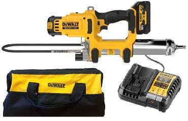 Akumulatorowa smarownica DeWalt DCGG581P1G - 1 akumulator 18V/5.0Ah olejoodporny + torba
