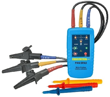 Tester urz�dze� elektrycznych PANCONTROL Wska�nik wiruj�cego pola i kierunku silnika PAN DFA3 KAT III 600V
