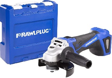 Akumulatorowa szlifierka k�towa Rawlplug R-PAG18-S BRUSHLESS 18V + walizka (bez akumulatora i �adowarki)
