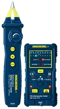 Urz�dzenie do pomiaru instalacji PANCONTROL Tester LAN i lokalizator przewod�w PAN LEITUNGSSUCHER 3x1.5V AAA