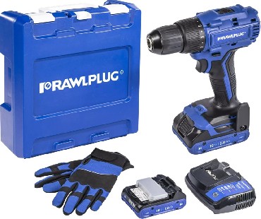 Akumulatorowa wiertarko-wkr�tarka Rawlplug R-PDD18-55-M2 BRUSHLESS - 2 akumulatory 18V/2.0Ah + walizka