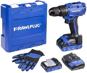 Akumulatorowa wiertarko-wkr�tarka Rawlplug R-PDD18-70-M2 BRUSHLESS - 2 akumulatory 18V/2.0Ah + walizka