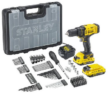 Akumulatorowa wiertarko-wkr�tarka Stanley FatMax V20 SFMCD700D2A - 2 akumulatory 18V/2.0Ah