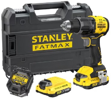Akumulatorowa wiertarko-wkr�tarka udarowa Stanley FatMax V20 SFMCD716D2T BRUSHLESS - 2 akumulatory 18V/2.0Ah