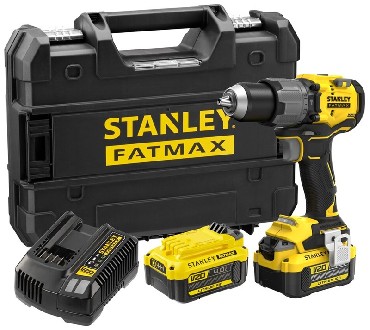Akumulatorowa wiertarko-wkr�tarka udarowa Stanley FatMax V20 SFMCD726M2T BRUSHLESS - 2 akumulatory 18V/4.0Ah