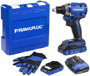 Akumulatorowa zakr�tarka udarowa Rawlplug R-PID18-315-M2 BRUSHLESS - 2 akumulatory 18V/2.0Ah + walizka
