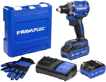 Akumulatorowa zakr�tarka udarowa Rawlplug R-PID18-315-XL2 BRUSHLESS - 2 akumulatory 18V/5.0Ah + walizka