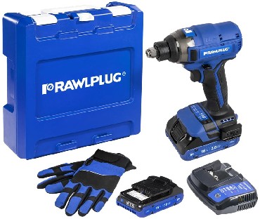 Akumulatorowa zakr�tarka udarowa Rawlplug R-PID18-M2 BRUSHLESS - 2 akumulatory 18V/2.0Ah + walizka