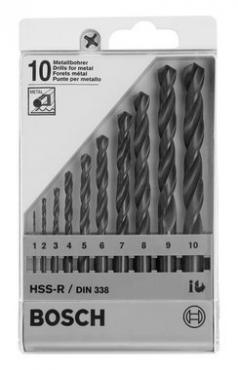 Zestaw wierteł do metalu Bosch HSS-R 10-częściowy