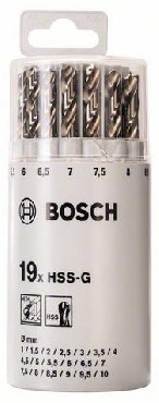 Zestaw wierte do metalu Bosch HSS-G PRO 1-10 mm - 19 szt. w puszce