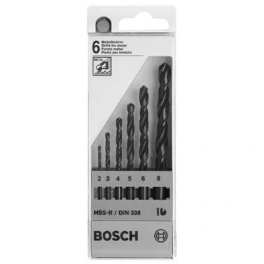 Zestaw wierte do metalu Bosch HSS-R 2-8 mm - 6 szt.