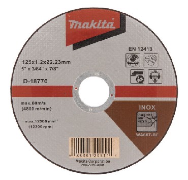 Tarcza tnca Makita INOX 125x1.2mm WA60T paska