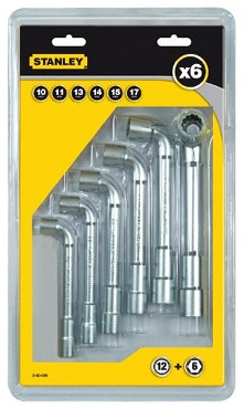 Zestaw kluczy fajkowych Stanley Klucze fajkowe przebite 10-17 mm - 6 sztuk
