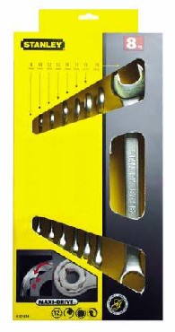 Zestaw kluczy paskooczkowych Stanley Maxi-Drive Plus - 8 sztuk.