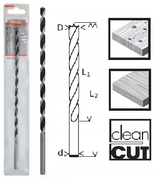 Wierto spiralne Bosch M 6x190mm