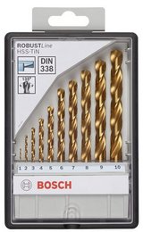 Zestaw wierteł do metalu Bosch HSS-TiN 135 RL 10-częściowy