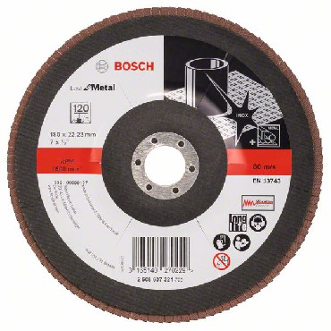 Tarcza szlifierska Bosch Listkowa tarcza szlifierska X571 Best for Metal /D 180 mm /K 120 /wygita