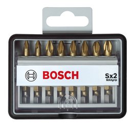 Zestaw bitów Bosch 49mm Pozidriv MAXgrip Robust Line Sx2 8-częściowy