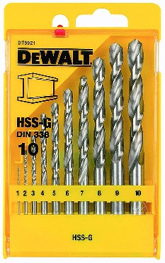 Zestaw wierte do metalu DeWalt HSS-G DIN 338 1-10 mm - 10 szt.