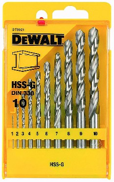 Zestaw wierte do metalu DeWalt Wierta do metalu HSS-G DIN 338 1-10mm - 10 sztuk
