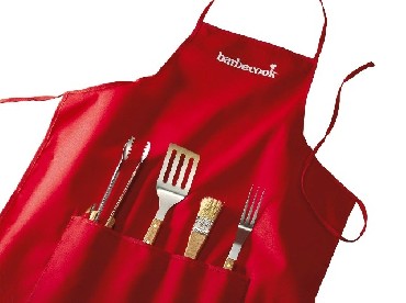 Fartuch do grillowania Barbecook z kompletem sztucw