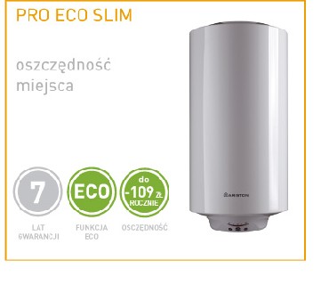 Pojemnościowy podgrzewacz wody Ariston PRO ECO 50 V Slim 1.8K PL stary