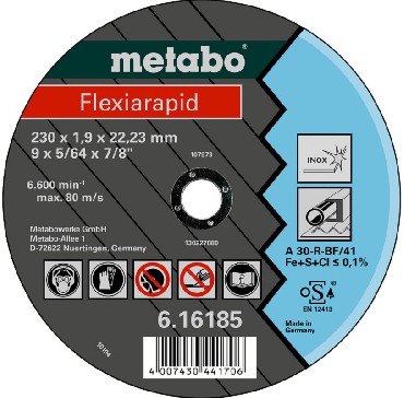Tarcza tnca Metabo Flexiarapid A 30-R 230x1.9x22.2 INOX