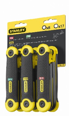 Zestaw kluczy trzpieniowych Stanley szecioktne + Torx - 25 sztuk