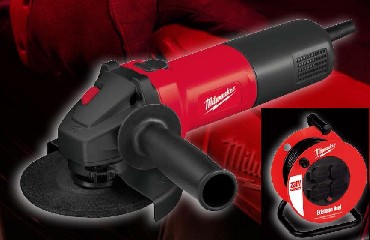 Szlifierka ktowa + przeduacz Milwaukee AG 750-125 + przeduacz