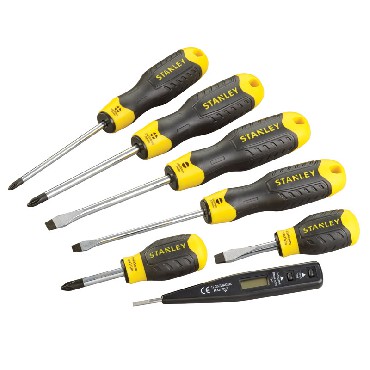 Zestaw wkrtakw Stanley Wkrtaki CushionGrip P-PH + tester napicia - 6 sztuk