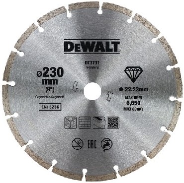 Diamentowa tarcza tnca DeWalt 230x2.3x22.23 Diament cega / ceramika / beton