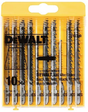 Zestaw brzeszczotw DeWalt Zestaw HCS drewno - 10 sztuk