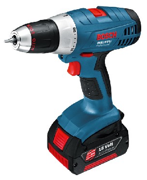 Akumulatorowa wiertarko-wkrtarka Bosch GSR 18 V-Li  2x3.0 + LB