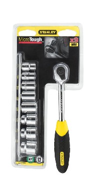 Zestaw nasadek Stanley MicroTough 3-8 cala - 9 sztuk