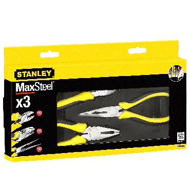 Zestaw szczypiec Stanley Szczypce uniwersalne MaxSteel - 3 sztuki