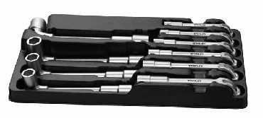 Zestaw kluczy fajkowych Stanley Modu 10 sztuk - przebite 6x12