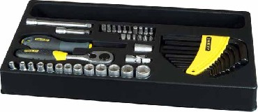 Zestaw mechaniczny Stanley Modu 1-4 cala - 45 sztuk