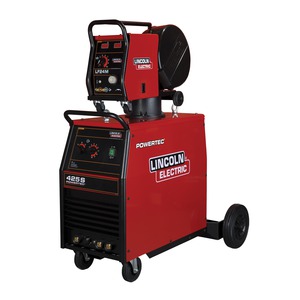 Zestaw spawalniczy Lincoln Electric Powertec 425S + LF24M - chodzenie ciecz