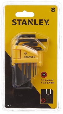Zestaw kluczy imbusowych Stanley Klucze szecioktne - kocwka kulista - 8 sztuk